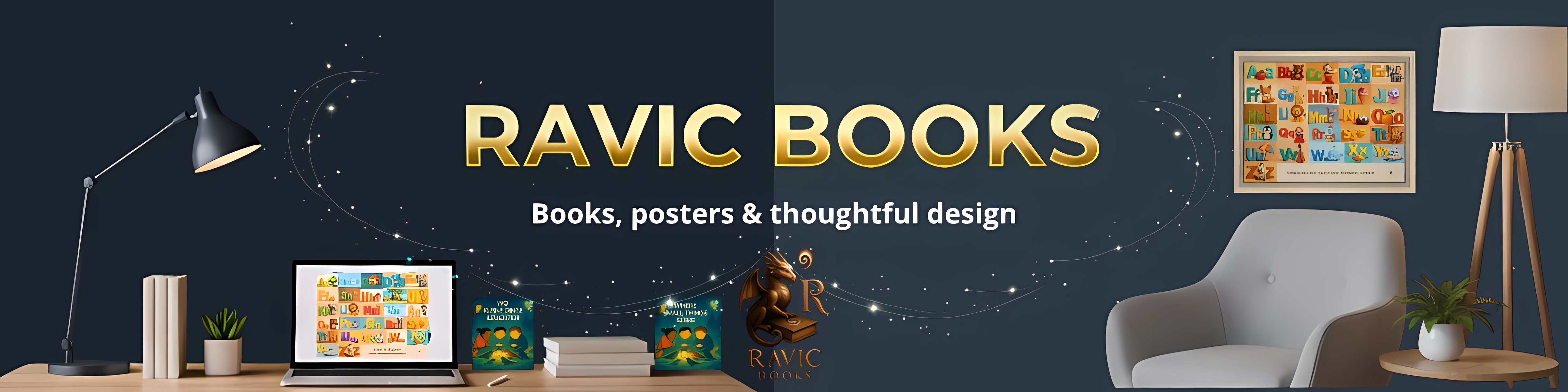 RavicBooks Etsy-Shop für internationale Alphabetposter