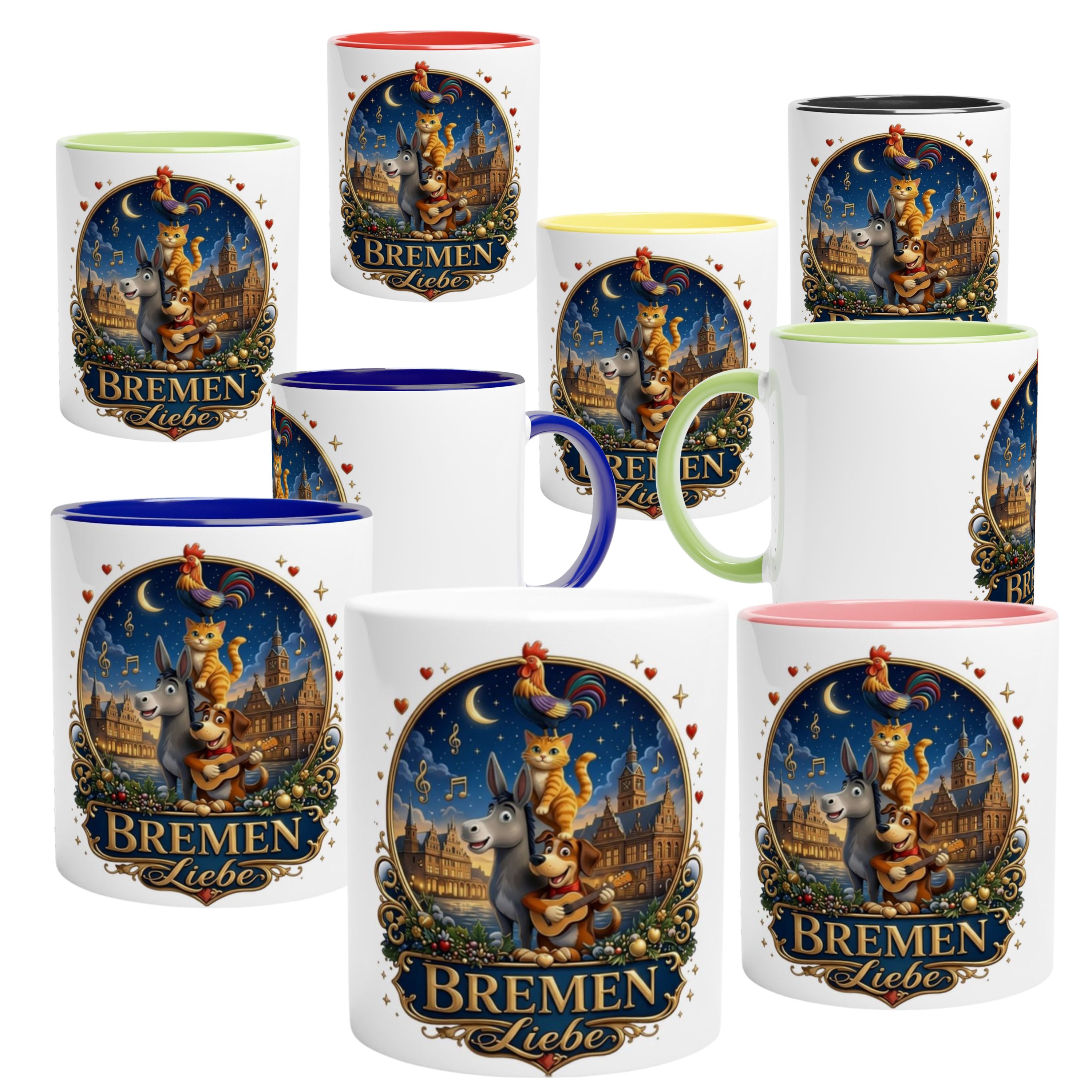 Bremen Liebe 325 ml Tassen in mehreren Farben