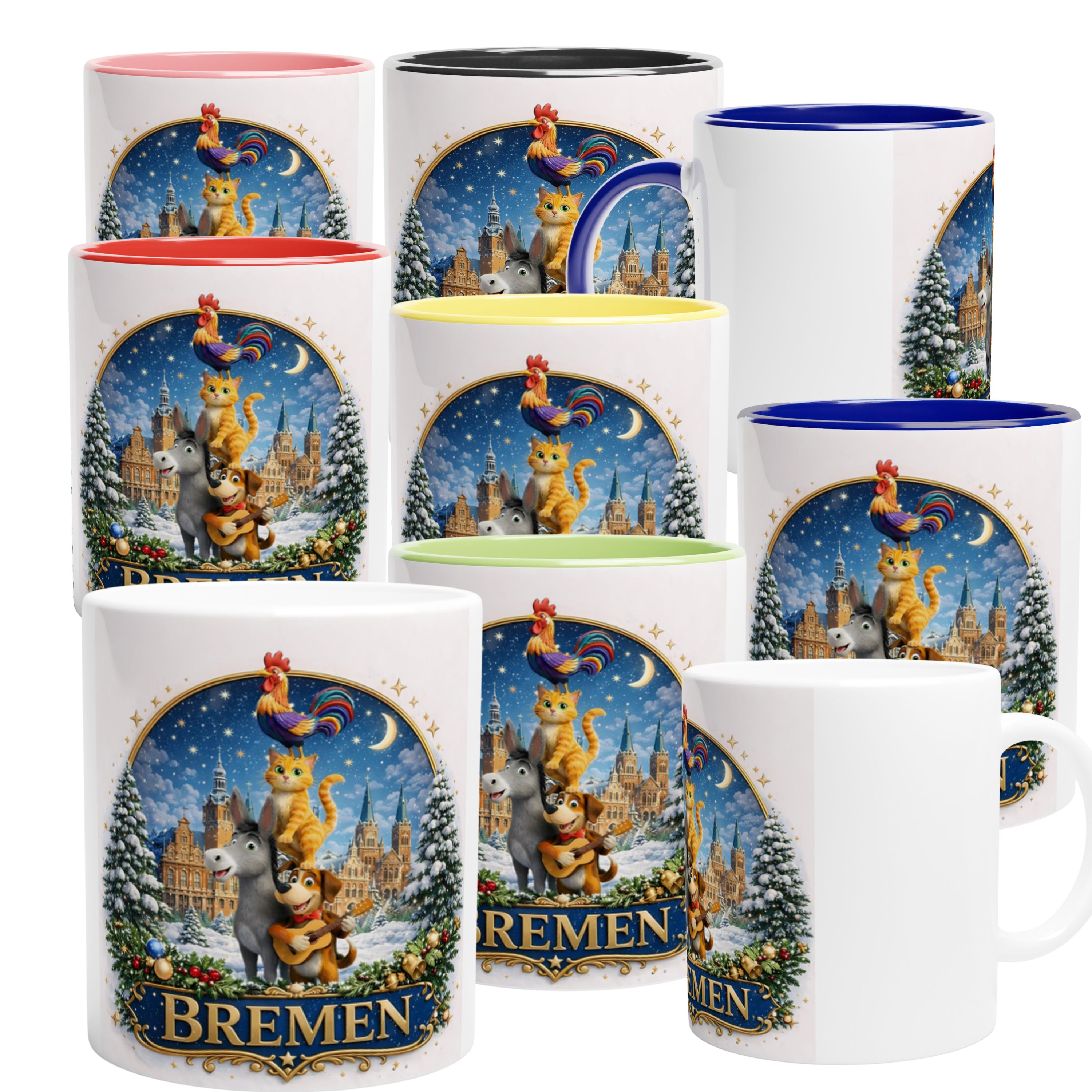 Bremen Winter 325 ml Tassen in mehreren Farben