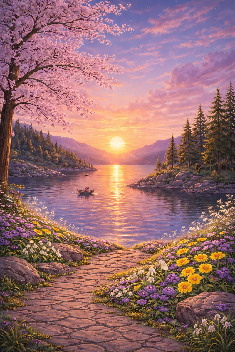 Vier Jahreszeiten Poster Frühling
